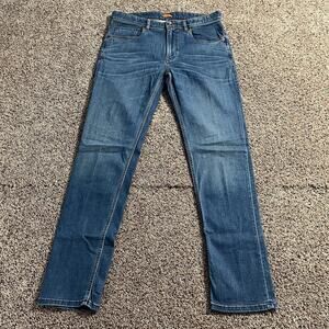 Tommy Bahama Jeans Mens 33X32 Blue Denim Straight Leg Marlin Logo Medium Wash